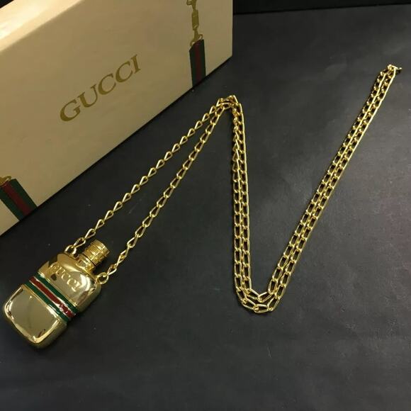 Gucci Gold-Plated Perfume Bottle Pendant Necklace - Picture 6 of 10